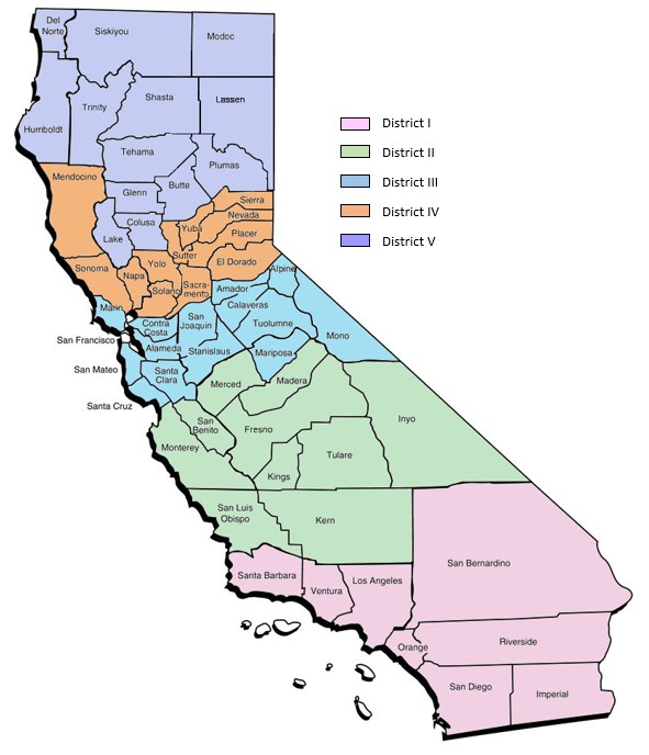District Map California Crop Improvement Association